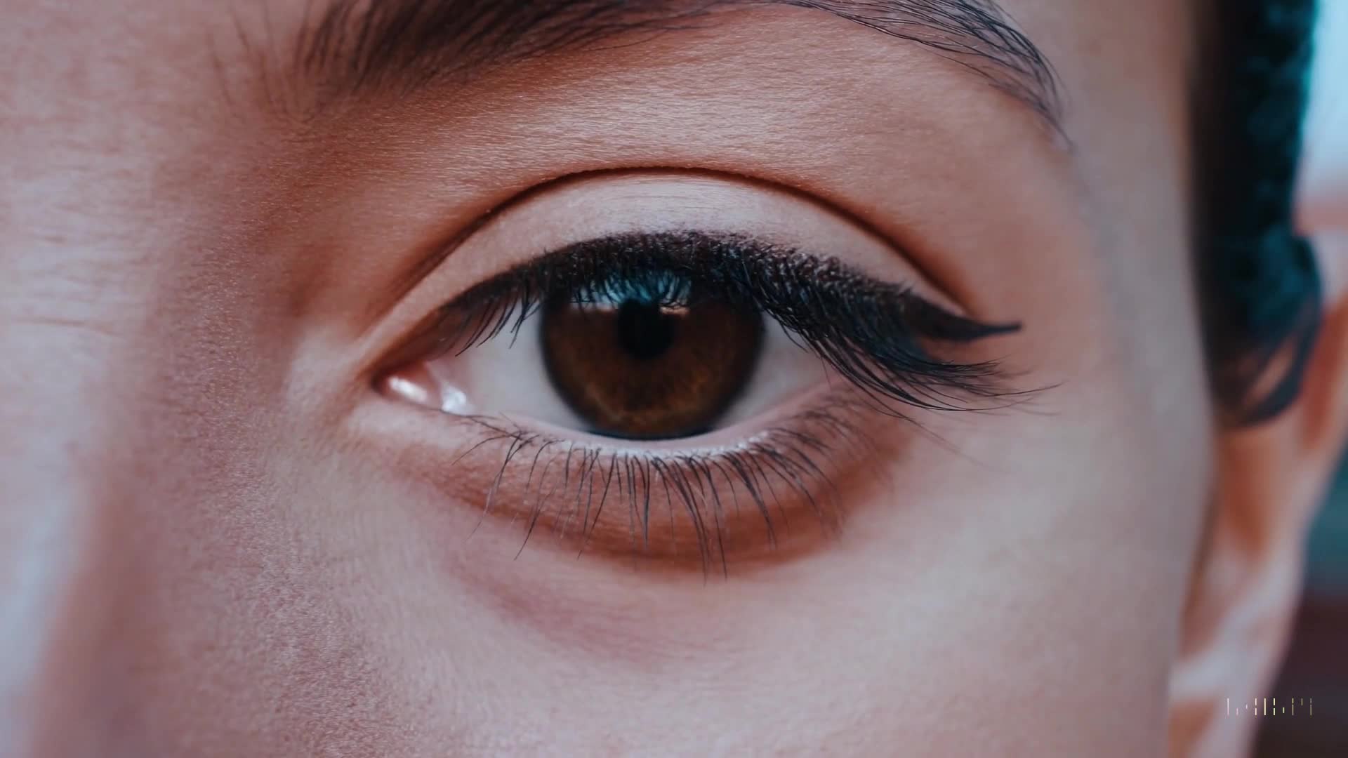 Closeup of woman's eyes