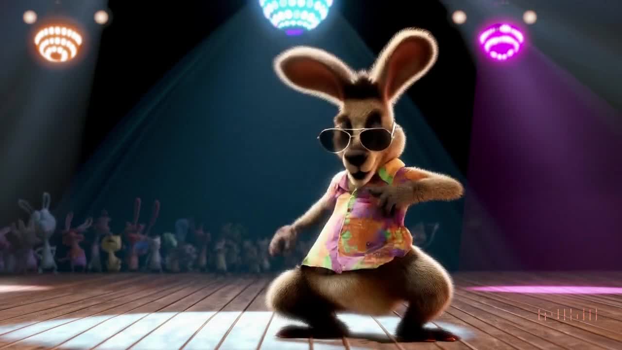 Dancing Kangaroo Cartoon