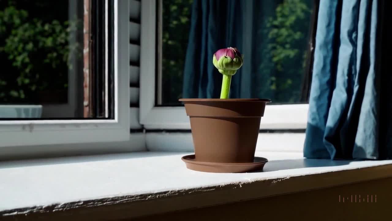 Flower blooming stop motion