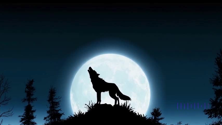 Wolves in night 1 minute animation by Sora AI