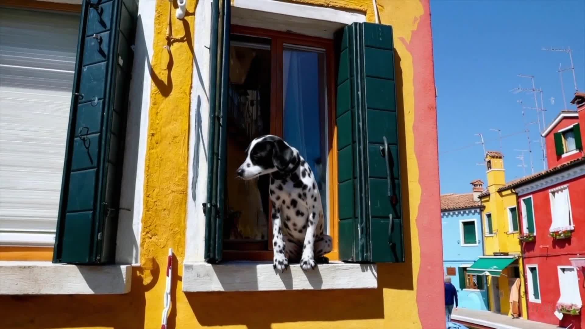 Dalmation in Burano, Italy