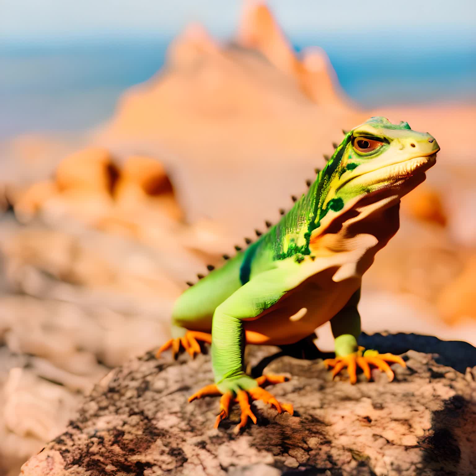 Lizard in the desert