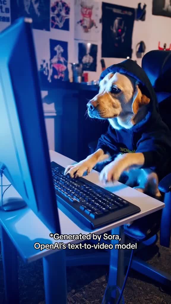 Labrador playing computer