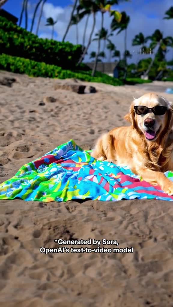 Dog sunbathing in Hawaii